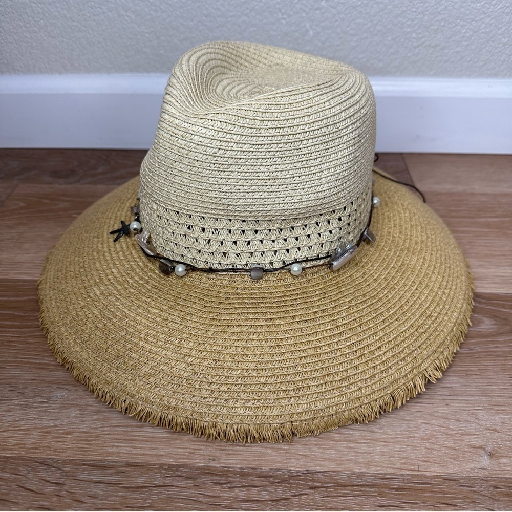 Scala Pronto Sea Shells Boho Summer Hat - image 3
